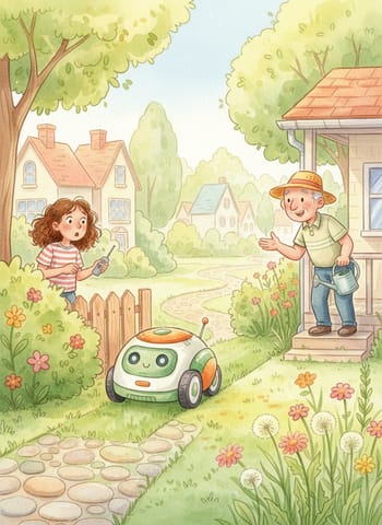 Portada de The Lawn Robot Next Door
