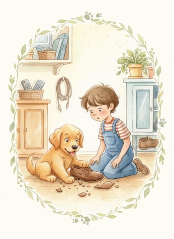 Ảnh bìa The New Puppy and the Shoe