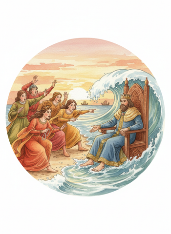 King Canute on the Seashore