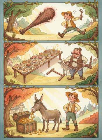 The Ass, the Table, and the Stick
