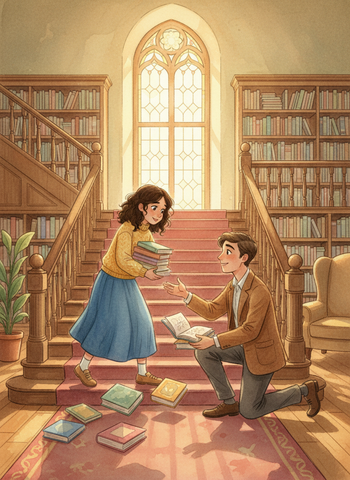 The Books She Dropped on the Stairs