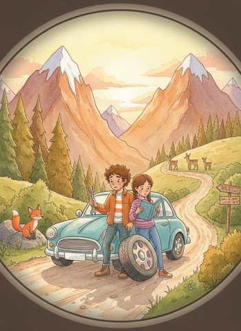The Flat Tire in the Mountains
